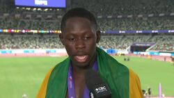 Jamaican Seville speaks of his confidence after 100-metre world title win News Clip