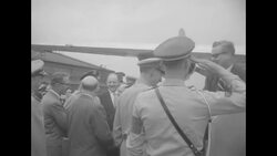 US Assistant Secretary of State Walter Robertson and US Gen. J. Lawton Collins arrive at Tokyo Intl Airport en route to Korea News Clip