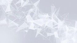 Abstract Digital Concept of Geometrical Figures: Polygon Plexus Fractals Moving, Connecting Themselves and with Particles. Triangular Technological Concept Seamless Loop Background Animation Stock Footage