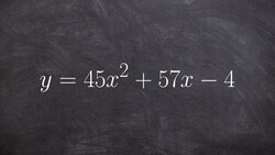 Solving a quadratic using quadratic formula with two real solutions Instructional Video