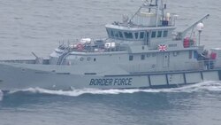 Migrants rescued by Border Force officials after crossing the English Channel News Clip