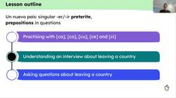 Un nuevo país: singular -er/-ir preterite, prepositions in questions Instructional Video