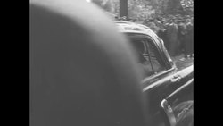 Eisenhowers at church in Augusta, GA; Eisenhower with appointees; and workers setting up for inauguration in DC, November 1952 News Clip