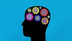 Multi colored communication thoughts Stock Footage