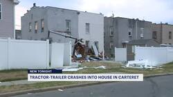 Tractor-trailer crashes into 2 Carteret homes, narrowly missing children at play News Clip