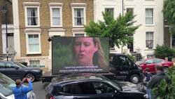 Campaign group shows Covid-19 messages outside Dominic Cummings' house News Clip