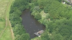 UK Heatwave - Aerials People trying to stay cool in London News Clip