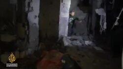 Family home hit in Deir Al Balah: At least 25 people killed, mostly women & children News Clip