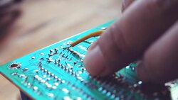 4K:  Solder, Repair computer circuit board Stock Footage