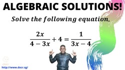 Learn how to solve Algebraic Expressions! Instructional Video
