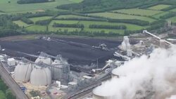 Aerial views of Drax power station... News Clip