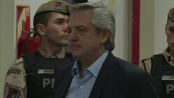 CLEAN : Argentina's center left candidate Alberto Fernandez votes News Clip