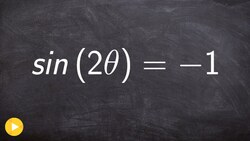 Solve Double Angle of Sine with the formula Instructional Video