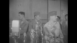 Press conference of North Korean MiG pilot No Kum-Sok who defected on 9/21/1953 to South Korea News Clip