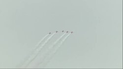 The Red Arrows perform at the event to commemorate the 75th anniversary of the D-Day landings News Clip
