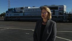 Train ready to transport President Bush's casket Instructional Video