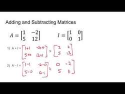 How to Add and Subtract Matrices Instructional Video