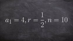 Evaluate for the nth term of a sequence given the ratio and first term in a geometric Instructional Video