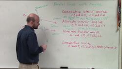 Alternate Interior Angles Theorem with Parallel Lines Instructional Video