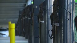 Empty electric charging bays in London News Clip