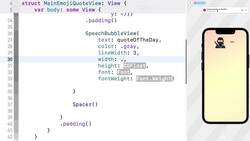 SwiftUI iOS 16 Crash Course - Emoji Quote App in SwiftUI - Updating MainEmojiQuoteView and GridImagesView Instructional Video
