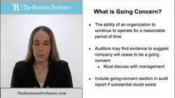Auditing - What is Going Concern Instructional Video