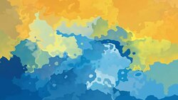 video animated splotch background sunny yellow and sky blue colored Stock Footage