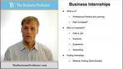 Business Internships Instructional Video