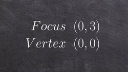 Writing the equation of parabola with the focus and vertex Instructional Video