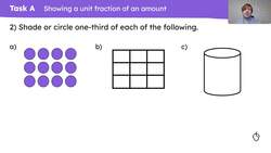 Find a unit fraction of a quantity using representations Instructional Video