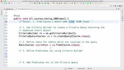 Master Hibernate and JPA with Spring Boot in 100 Steps - Step 55 - Criteria Query - Courses Like 100 Steps Instructional Video