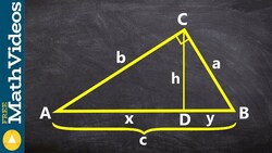 How to determine the sides of a triangle by using the geometric mean Instructional Video
