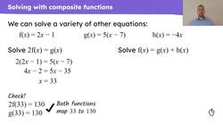 Solving equations involving composite functions Instructional Video
