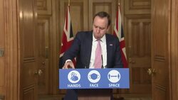 Matt Hancock giving Downing Street coronavirus press briefing News Clip