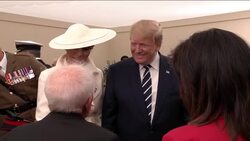 The Queen, Donald Trump, Prince Charles and Melania Trump meeting Normandy veterans News Clip