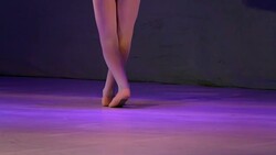 little child girls ballerina in a tutu skirt Stock Footage