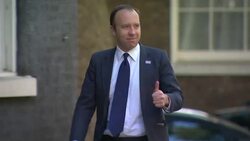 Matt Hancock Arrives for First Cabinet Meeting in Boris Johnson's Government News Clip