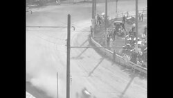 Fred Frame wins automobile race on dirt track in Reading, PA, 1932 News Clip