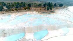 Marvel at Pamukkale: Drone Views of Turkey's White Paradise Instructional Video
