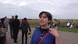 An organiser from the Anti-Trump Coalition explains why she is demonstrating News Clip