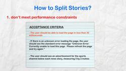 Agile Project Management - How to Split User Stories Instructional Video