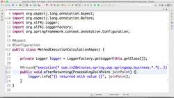 Spring Framework Master Class - Java Spring the Modern Way - Step 06-Using the @Around Advice to Implement Performance Tracing Instructional Video