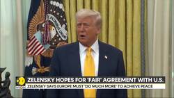 Trump says Zelensky, Putin must get together News Clip