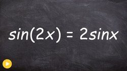 Algebra 2 - How to Solve a Trigonometric Equation Using the Double Angle Formula Instructional Video