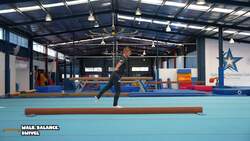 Elementary gymnastics - Beam - 5 walk - balance - swivel Instructional Video