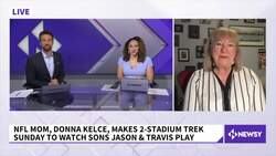 NFL Mom Donna Kelce Makes 2-Stadium Trek To Watch Both Sons Play News Clip