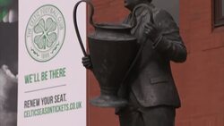 Shots of John Stein statue News Clip