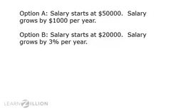 Comparing Linear and Exponential Growth at a Specific Point in Time Instructional Video