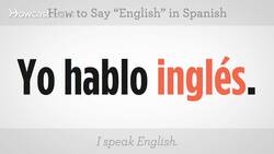 How to Say "English" in Spanish Instructional Video