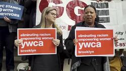 “Say No to Kavanaugh” – Protesters demand congress vote No to Kavanaugh - NYC Stock Footage